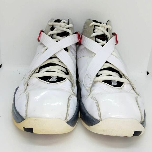 Nike Air Jordan 8 Men\'s Pre-owned Wht/Blk/Gry/Red Basketball Sneakers-sz. 10 1/2 main image 4